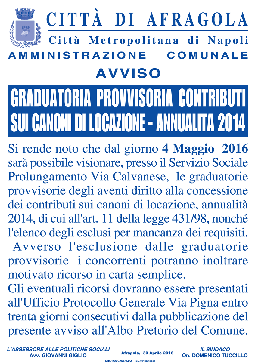 graduatoria canoni 2014